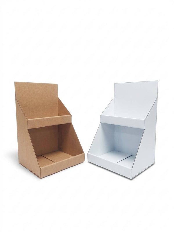 Logo Printed 2-Tier Countertop Displays (10 or 25 Pack)