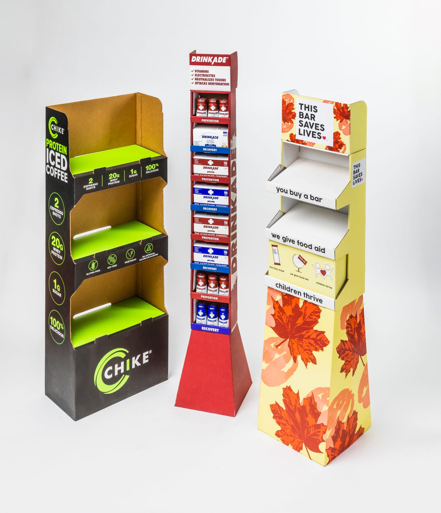 Chike + Drinkade retail display